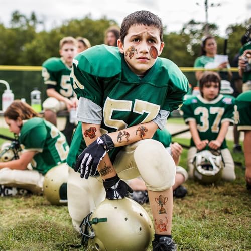 Football Temporary Tattoos 135Pc Glitter Party Favors