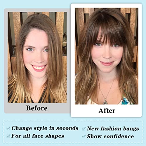 Clip-In Human Hair Bangs for Women - Wispy & French