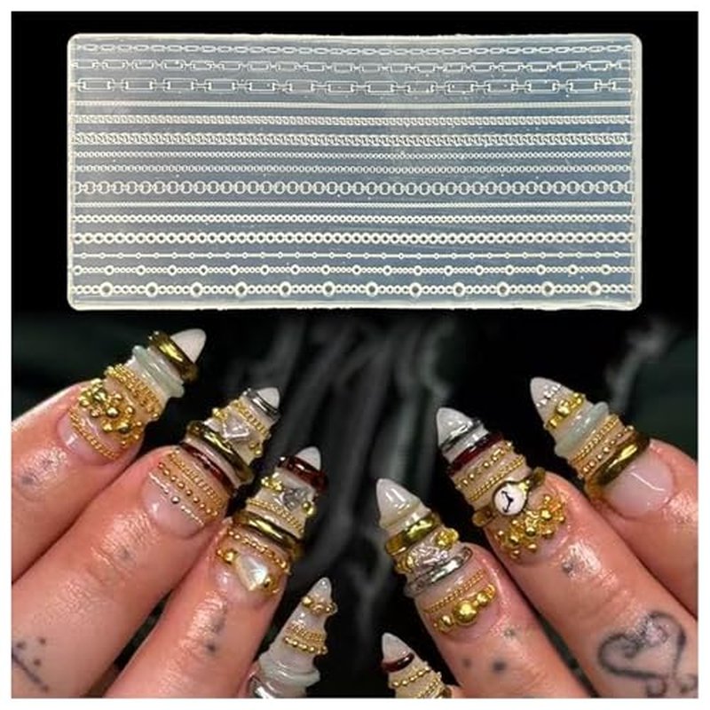 3D Chain Nail Mold Set - Silicone Necklace & Rope Shapes
