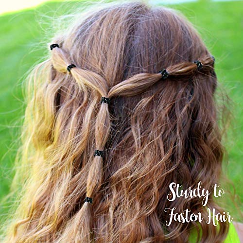 4000 Pcs Clear & Black Mini Hair Elastics for Toddlers & Kids - Strong, Stretchable Ponytail Bands