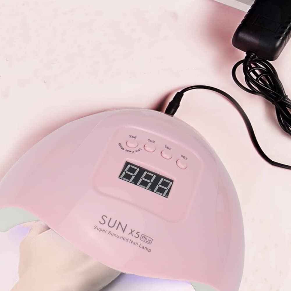 ZDAYOZ Curing Nail Lamp 80w/110w Quick-Drying Manicure Phototherapy Machine UV Gel Nail Lamp (Pink)