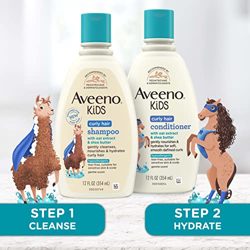 Aveeno Kids Curly Hair Conditioner, 12 fl oz