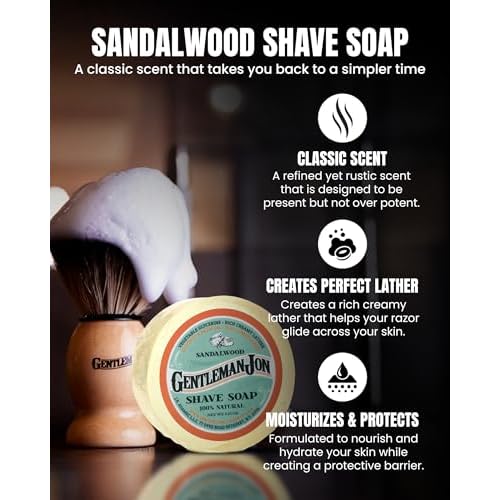 Gentleman Jon Complete Shaving Brush Kit ? Old Fashion Shaving Kit for Men, Includes Shave Brush, Bowl, Soap & Stand, Vintage Wet Shave Mug, Barber-Style 4-Piece Gift Set, Men's Barber Accessories