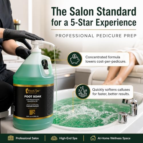 FootSpa Eucalyptus & Peppermint Foot Soak Liquid Refill - 128 oz Gallon