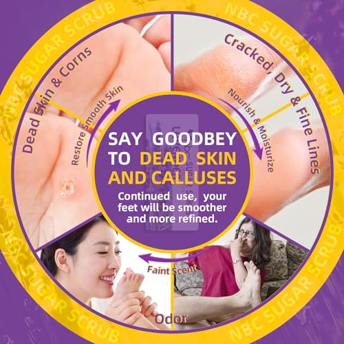 Lavender Foot Exfoliating Sugar Scrub - Dead Skin Remover (16 Packs)