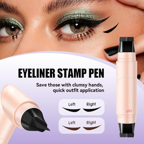 Winged Eyeliner Stamp Pen, Dual End Waterproof Cat Eye Liner