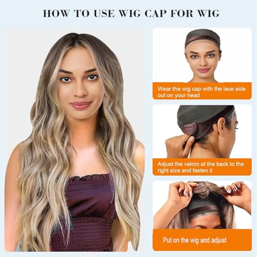 Wig Grip Cap with Non-Slip Velvet Band - Glueless & Adjustable