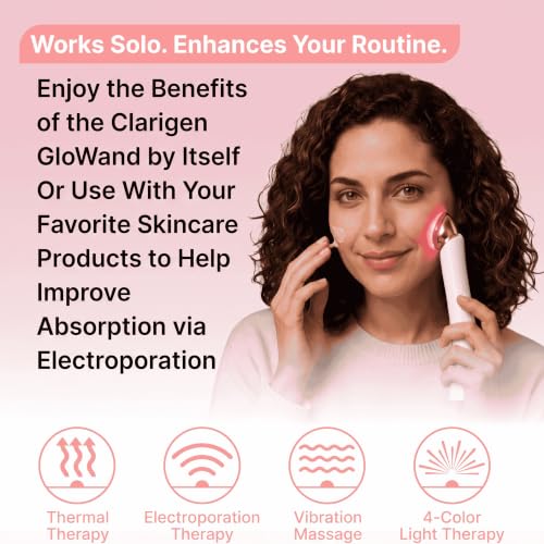 Microcurrent Red Light Facial Glow Wand | Face & Neck