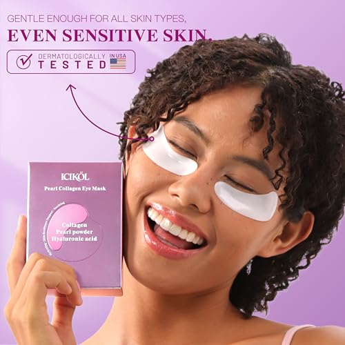 ICIKOL 60 Pairs Hyaluronic Acid Collagen Under Eye Patches for Dark Circles & Puffiness