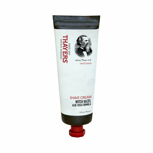 THAYERS Gentlemen's Collection Shave Cream with Witch Hazel and Aloe Vera, 4 Fl Oz