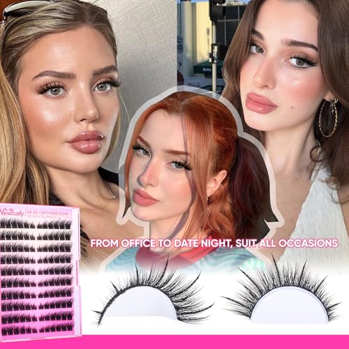Cat Eye Lash Clusters Manga Eyelash Clusters Wispy individuals Fox Eye Lash Extension CD-Curly Cluster Eyelash Extensions Spiky Lash Cluster by Newcally