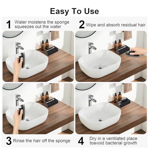 Beard Cleaner Brush and Holder Set: Cleaning Tool for Sink 1 Original sized Beard Cleaning Brush and 1 Beard Brush Holder Use Beard Trimmings for Men Sink and Countertops Cleaning (Set)