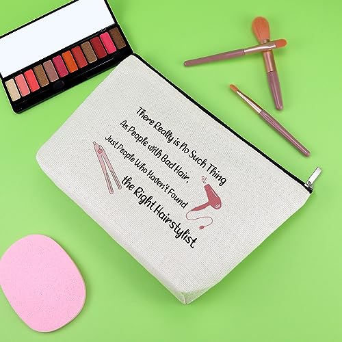 Hairdresser Appreciation Gifts for Hairstylist Makeup Bag Hair Stylist Thank You Gift Hair Dresser Gifts for Women Birthday Retirement Gift Cosmetology Graduation Gift for Cutter Cosmetic Pouch Travel