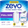 Zevo Plug-in Indoor Fly Trap with UV Light - 2 Bases & Cartridges