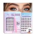 Self-Adhesive Eyelash Clusters - No Glue, D Curl, 48pc