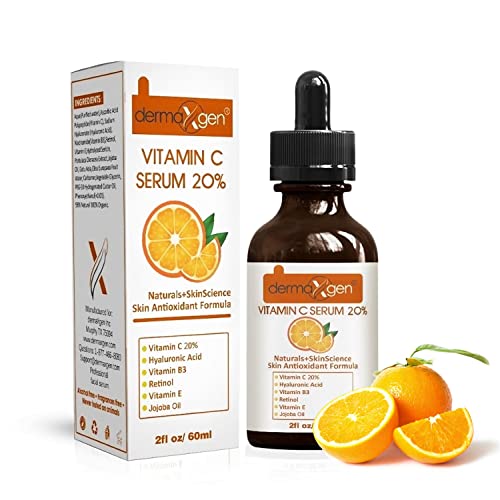 Organic 20% Vitamin C Serum for Face ? Natural Anti-Wrinkle Serum with Hyaluronic Acid & Vitamin E ? Anti-Aging Moisturizer for Fine Lines, Dark Spots & Hyperpigmentation ? 2 Fl oz
