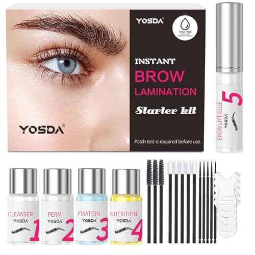Brow Lamination Kit, KERATIN Eyebrow Lamination Kit Professional DIY Brow Lift Styling Kit For Fluffy Thicker Eyebrows, Instant Quick Perm For Brows Growth 8-weeks for Salon,Home Use