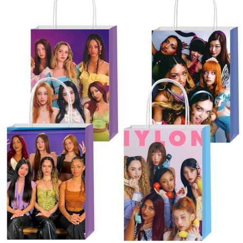 Katseye Gift Bags with Handles, 12pc Party Goodie Bags