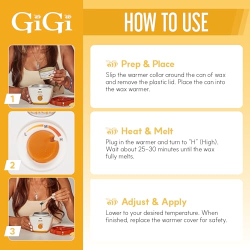 GiGi Hair Removal Wax Warmer, Mini Honee, Warmer for 5 oz. Wax Can