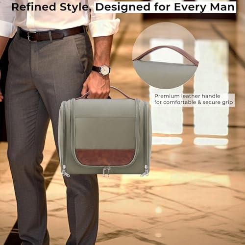 Ralnitote Green Large Hanging Travel Toiletry Bag for Men