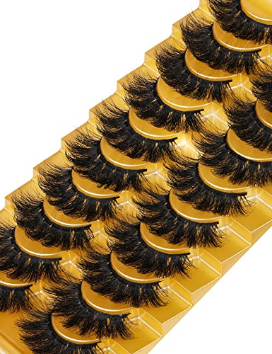 8D Mink Fluffy Lashes 20mm D Curl - 10 Pairs Reusable