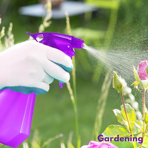 12oz Plastic Spray Bottles - 2 Pack Multi-Purpose Refillable Water Spray for Hair, Plants, Cleaning & Grilling