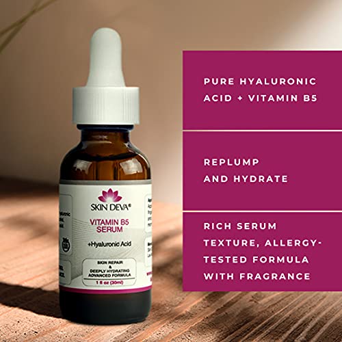 SKIN DEVA Vitamin B5 + Hyaluronic Acid Serum For Face Skin Serum Packed with B5 Relieves Perfect Vitamin Serum