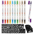 HAWINK Temporary Tattoo Markers & 56 Stencils Kit