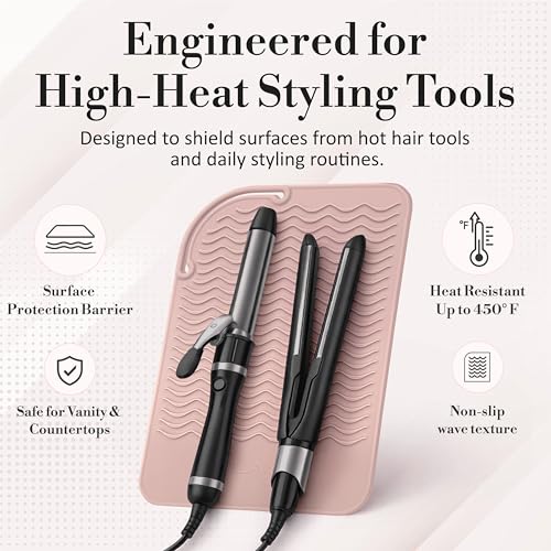 Heat Resistant Silicone Mat for Hair Tools | 450°F