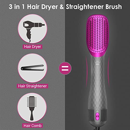 APOKE 3-in-1 Hair Dryer Brush - 1200W Ceramic Ionic Styler