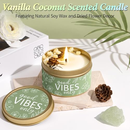 Spa Gift Basket for Women - 9-Piece Vanilla Coconut Bath Set
