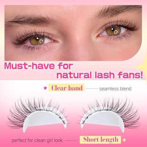 Natural Lash Clusters Kit 120 Pcs Wispy Eyelash Extensions with Bond & Tweezers
