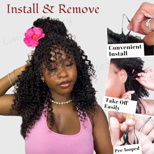Deep Wave Crochet Hair Extensions 14" 120g Human Hair