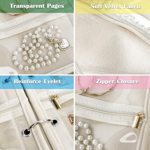 Travel Jewelry Organizer Case with 24 Pouches | Pink