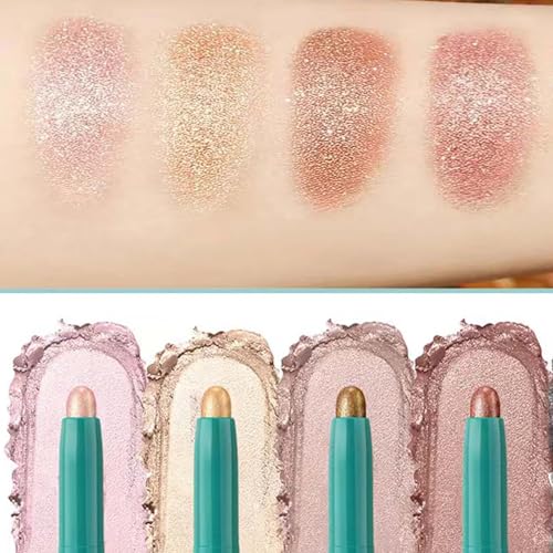 Eyeshadow Stick Eye Shadow Brightener Stick Eyeliner Pencil Cream Shimmer Glitter Smooth Eyeshadow Pencil Primer Highlighter Natural Waterproof Long Lasting (03)