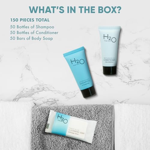 H2O Therapy Hotel Soaps Bulk Set - 150 Piece Amenities Kit