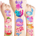 96 PCS Pink Axolotl Temporary Tattoos for Kids