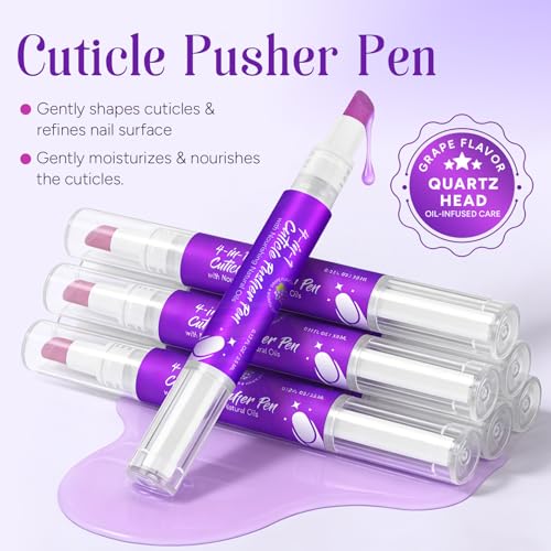 4-in-1 Cuticle Pusher & Oil Pen for Nail Care - Moisturize & Strengthen