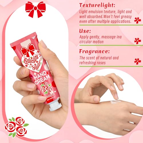 Demissle 36 Sets Galentine's Day Gifts Bulk 36 Lip Balm and 36 Hand Cream Gift Set Galentine's Day Party Favors Supplies Valentines Gift Ideas for Adults Friends Women Teacher Staff Coworker