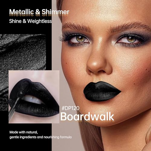 Depuplum Metallic Glitter Lipstick - Waterproof Long Lasting Color