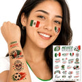 Soccer Face Tattoos - 22 Country Designs, Waterproof Game Day