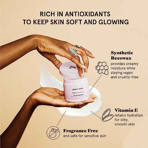 grace & stella Makeup Remover Cleansing Balm - Hydrating Facial Cleanser with Vitamin E for Soft, Nourished Skin - Melt Stubborn Waterproof Make Up, Mascara, Eye Liner - Vegan Skincare (102g/ 4.3 oz)