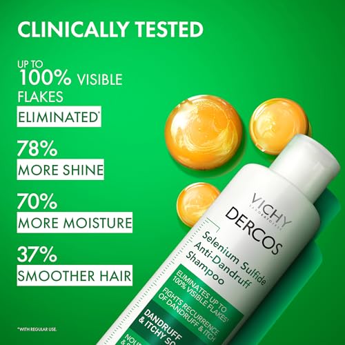 Vichy Dercos Dandruff Shampoo - Antifungal Itchy Scalp Relief