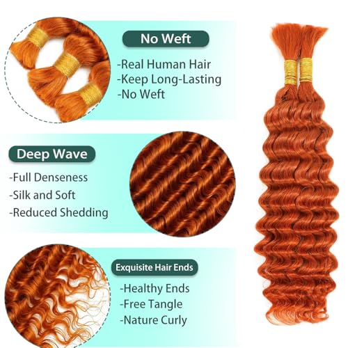 Ginger Boho Braids Human Hair 28 Inch 2 Bundles