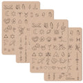 Dual-Sided Tattoo Practice Skin Pad - 1.5mm Silicone, 4pcs