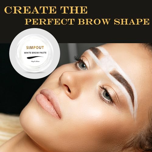 White Brow Contour Paste, Eyebrow Mapping Paste for Eyebrows Design, Draw or Sketch The Shape, Eyebrow Tinting Tool for Micropigmentation