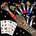 72 Pc Dinosaur Party Favors Set - LED Lights & Tattoos