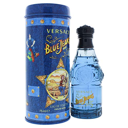 Versace Blue Jeans Eau De Toilette Cologne Spray for Men, 2.5 oz
