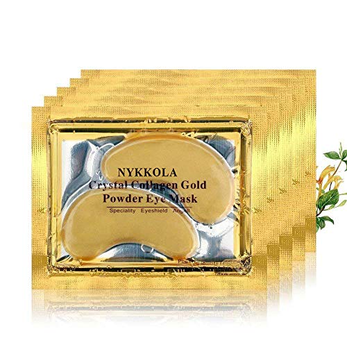 20 Pairs Gold Eye Mask Powder Crystal Gel Collagen Eye Pads For Anti-Aging & Moisturizing Reducing Dark Circles, Puffiness, Wrinkles