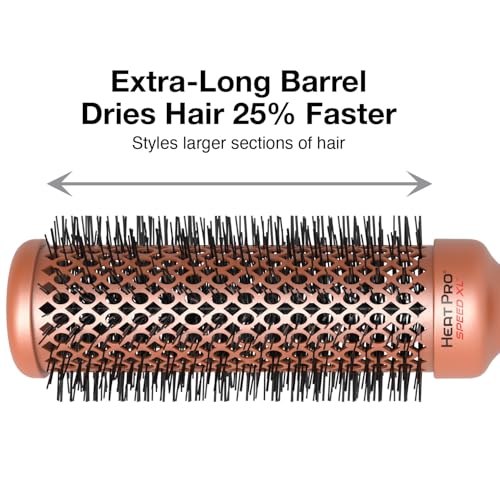 Olivia Garden HeatPro Speed XL - Extra-Long Thermal Round Hair Brush - Not Electrical - Professional Ceramic Blowout Brush for Normal to Thick Hair